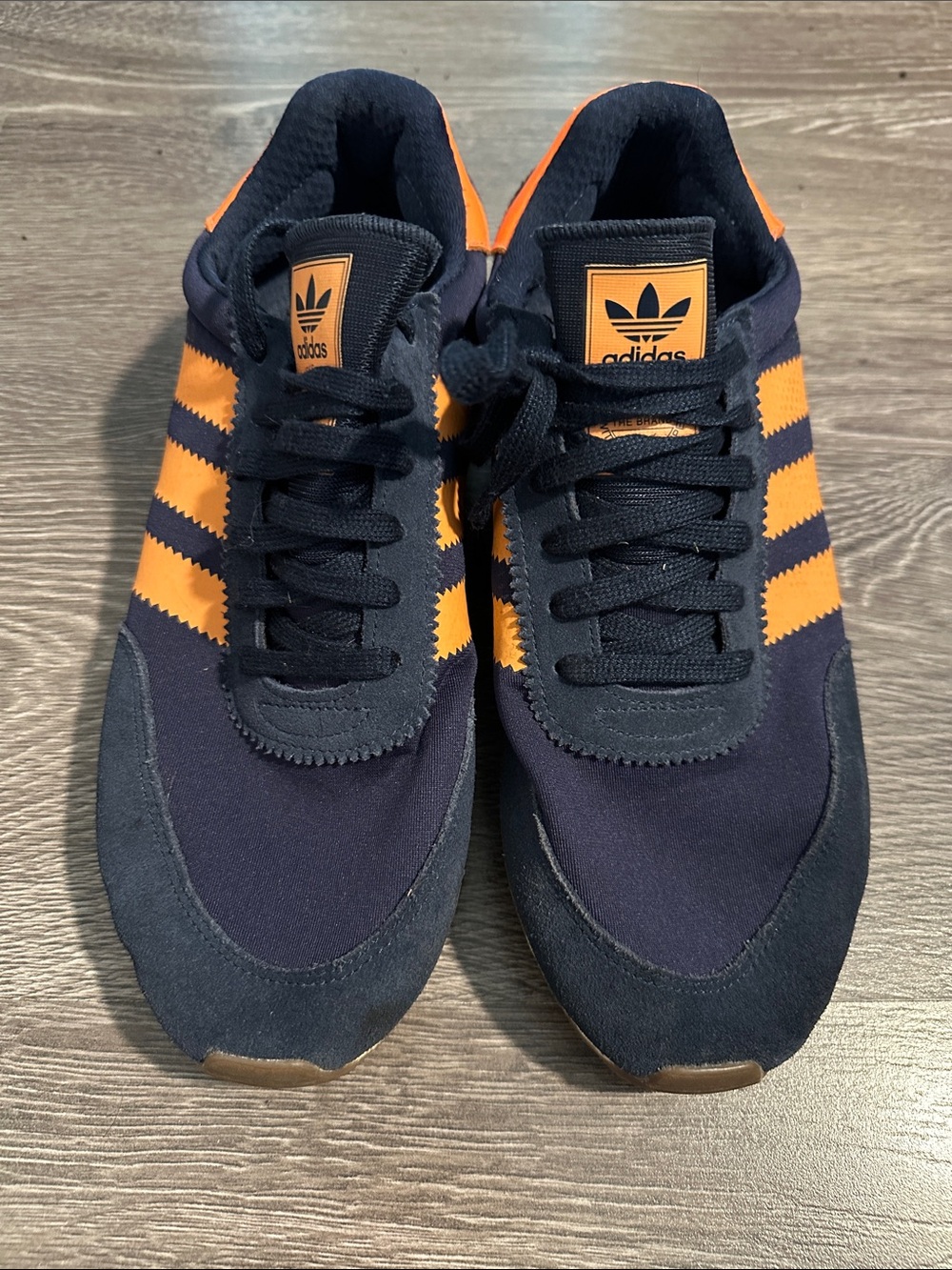 adidas Navy with Orange Retro Trainer Sneakers